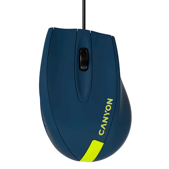 მაუსი Canyon CNE-CMS11BY, Wired Mouse, Blue/Yellow  - Primestore.ge