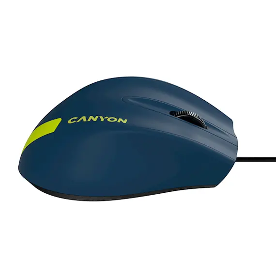 მაუსი Canyon CNE-CMS11BY, Wired Mouse, Blue/Yellow , 4 image - Primestore.ge
