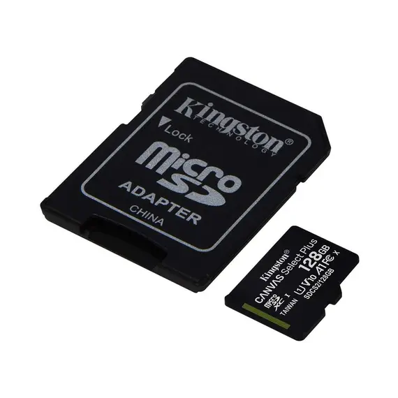 ფლეშ მეხსიერება Kingston 128GB Canvas Select Plus With Adapter (SDCS2/128GB) , 3 image - Primestore.ge