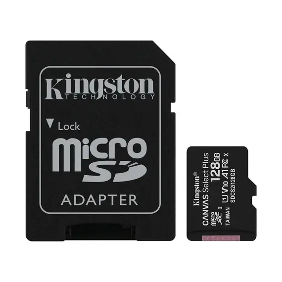 ფლეშ მეხსიერება Kingston 128GB Canvas Select Plus With Adapter (SDCS2/128GB) , 2 image - Primestore.ge