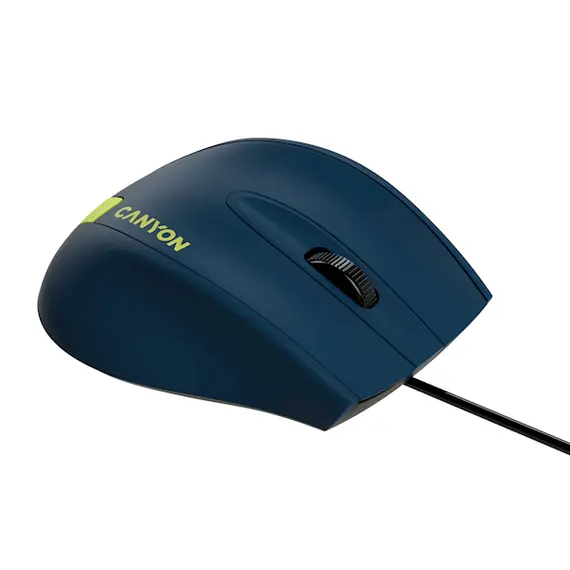 მაუსი Canyon CNE-CMS11BY, Wired Mouse, Blue/Yellow , 2 image - Primestore.ge