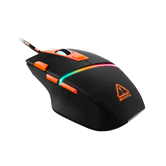 Mouse Canyon CND-SGM04RGB, RGB, Wired, Gaming Mouse, Black / Orange, 3 image