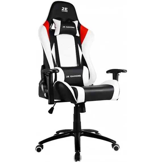სათამაშო სავარძელი 2E 2E-GC-BUS-WT Gaming Chair Bushido White/Black - Primestore.ge
