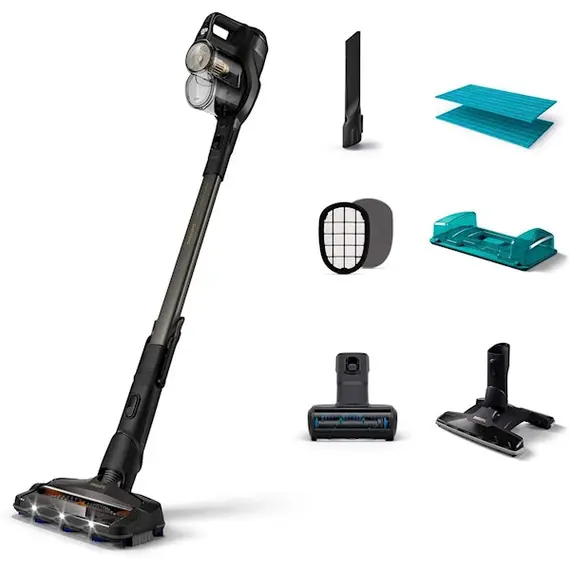 მტვერსასრუტი Philips XC8347/01, 25V, 0.6L, 84Db, Cordless Vacuum Cleaner, Black , 3 image - Primestore.ge