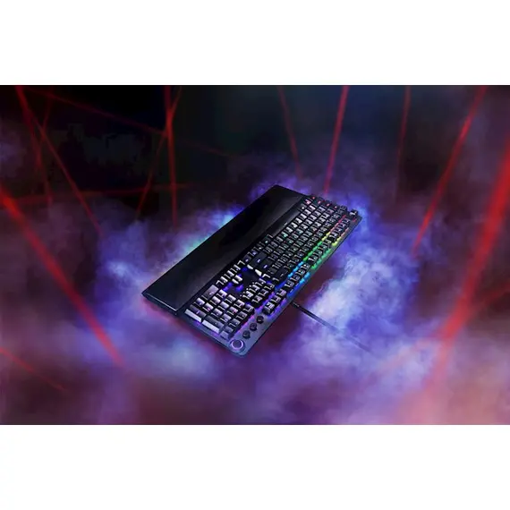 Keyboard Razer RZ03-01870700-R3R1 Gaming Keyboard Huntsman Elite, Clicky Optical Purple Switch, USB, RGB, Black, 8 image