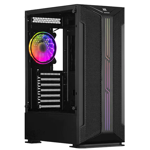 Case 2E GH1 HUNTER, Mid-Tower, ARGB, Gaming PC Case, Black