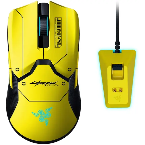 Mouse Razer Gaming Mouse Viper Ultimate & Mouse Dock Cyberpunk 2077 Edition WL RGB Yellow