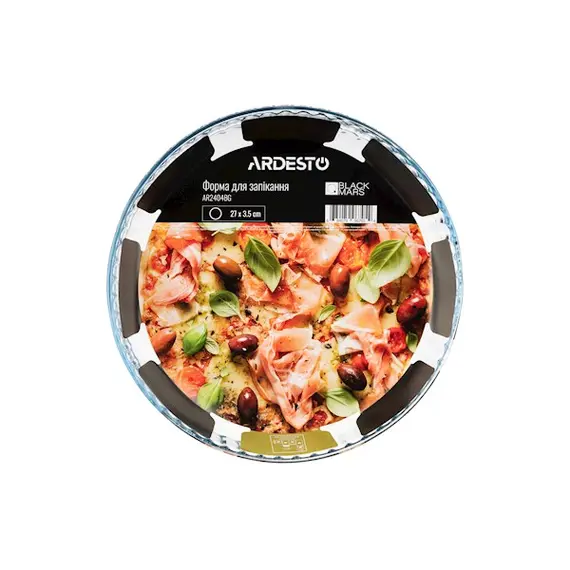 საცხობი ჭურჭელი Ardesto AR2404BG 27cm Baking Dish Round Black Mars , 3 image - Primestore.ge
