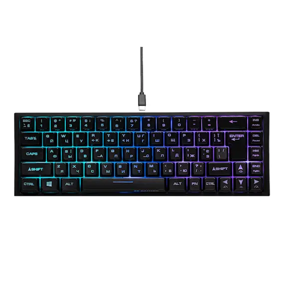 კლავიატურა 2E 2E-KG350UBK Gaming KG350 Keyboard, RGB, USB, Black , 2 image - Primestore.ge