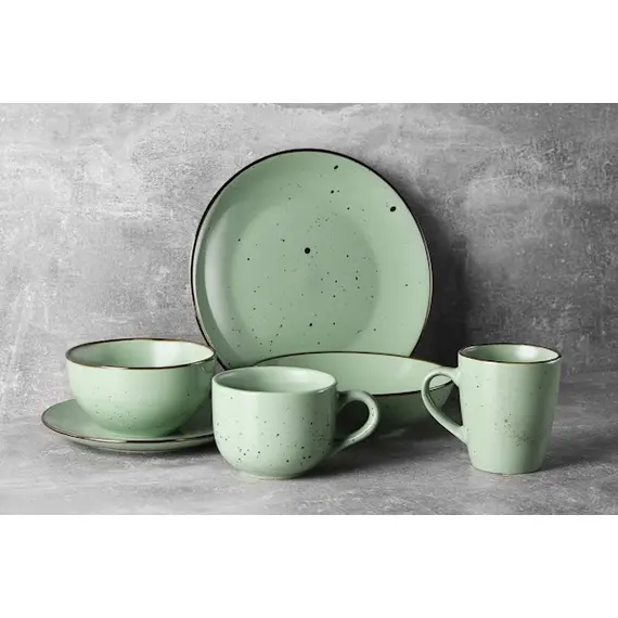 თეფში Ardesto AR2926GGC Dinner plate Bagheria, 26 сm, Ceramics Pastel Green , 2 image - Primestore.ge