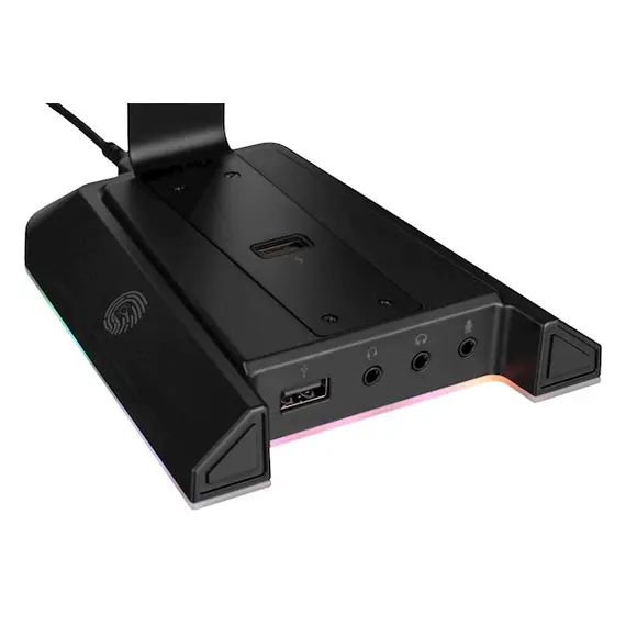 ყურსასმენის სადგამი 2E 2E-GST320UB Gaming 3in1 GST320 Headset Stand, RGB, USB, Black , 5 image - Primestore.ge