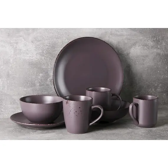 თეფში Ardesto AR2919GMC Dessert Plate Lucca, 19 cm, Ceramics Grey Brown - Primestore.ge