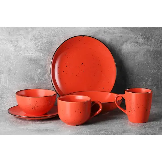 თეფში Ardesto AR2926CGC Dinner plate Bagheria, 26 сm, Ceramics Warm Apricot , 2 image - Primestore.ge