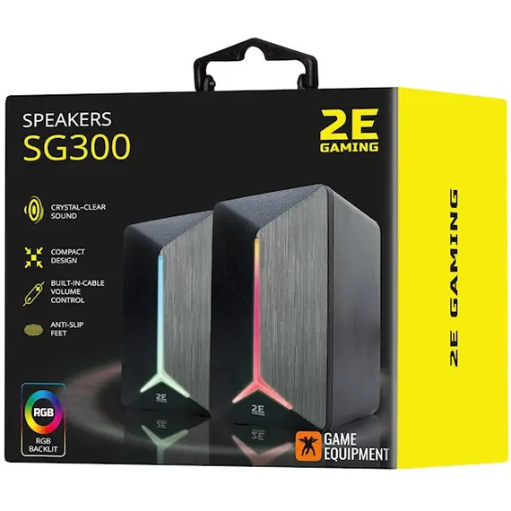 დინამიკი 2E SG300B Gaming Speakers 2.0 RGB, 3.5mm, Black , 8 image - Primestore.ge
