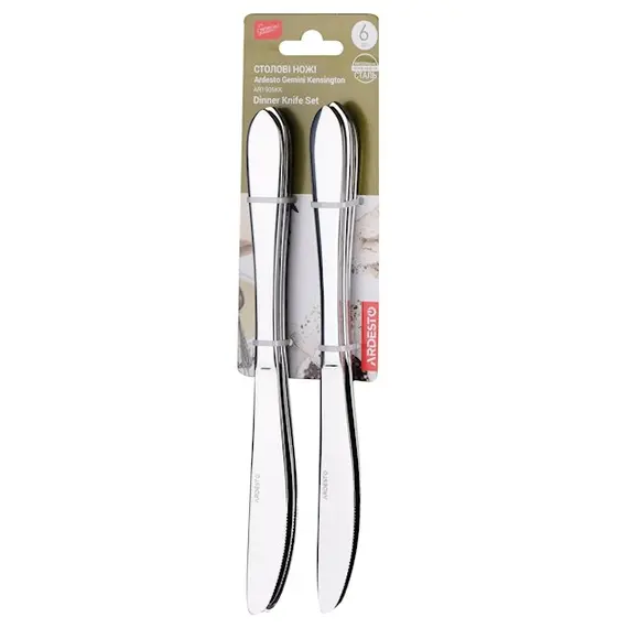 დანების ნაკრები Ardesto AR1906KK Table knives set Gemini Kensington 6pcs , 3 image - Primestore.ge