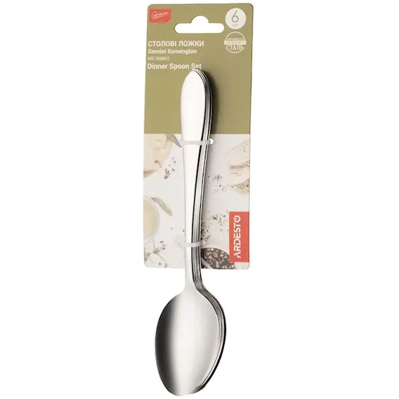 კოვზების ნაკრები Ardesto AR1906KS Tablespoons set Gemini Kensington 6pcs , 3 image - Primestore.ge