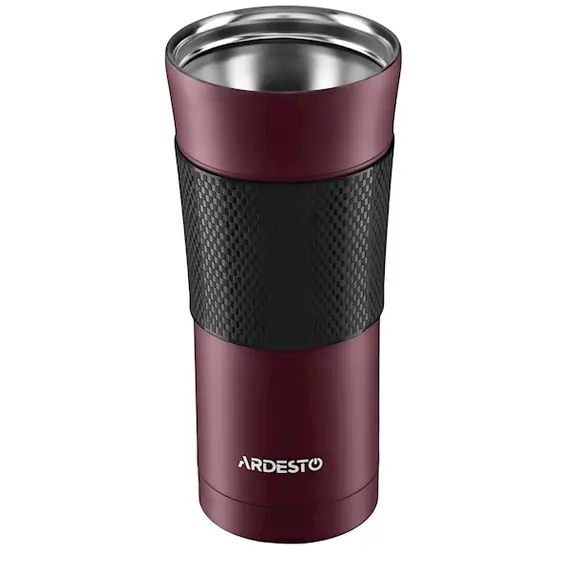 თერმო ჭიქა Ardesto AR2645SMR 450ml Travel mug To Go Red , 2 image - Primestore.ge