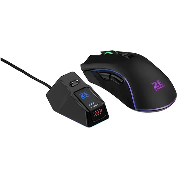 Mouse 2E 2E-MG340UB-WL Gaming mouse MG340 WL, RGB, USB, Black, 5 image