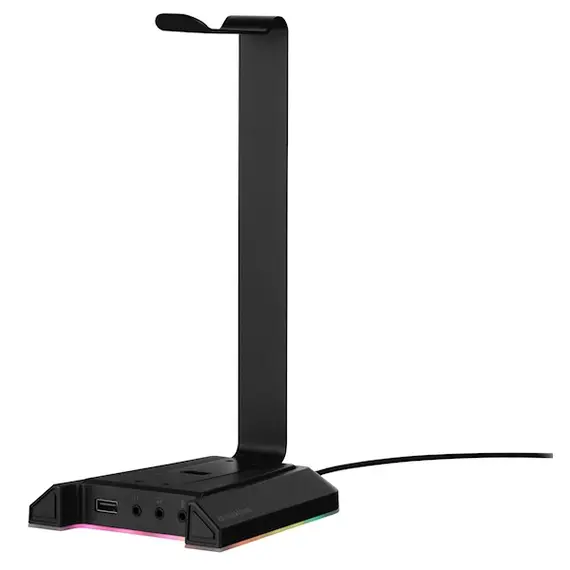 ყურსასმენის სადგამი 2E 2E-GST320UB Gaming 3in1 GST320 Headset Stand, RGB, USB, Black , 3 image - Primestore.ge
