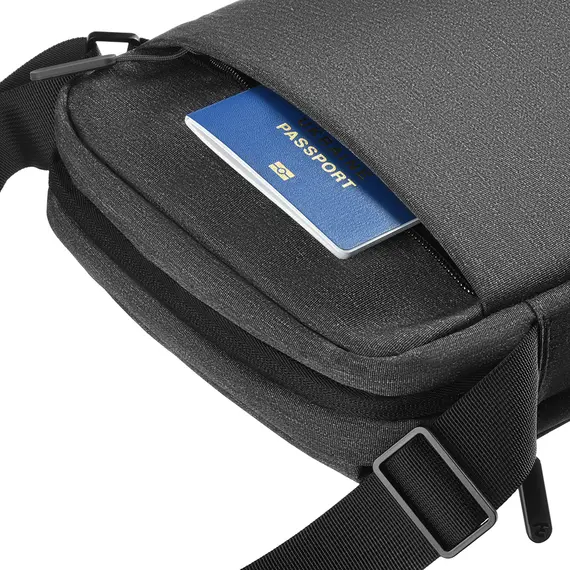 ლეპტოპის ჩანთა 2E Vertical Bag, Melange 10", Black , 4 image - Primestore.ge