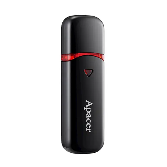 USB ფლეშ მეხსიერაბა Apacer USB2.0 Flash Drive AH333 64GB Black , 2 image - Primestore.ge