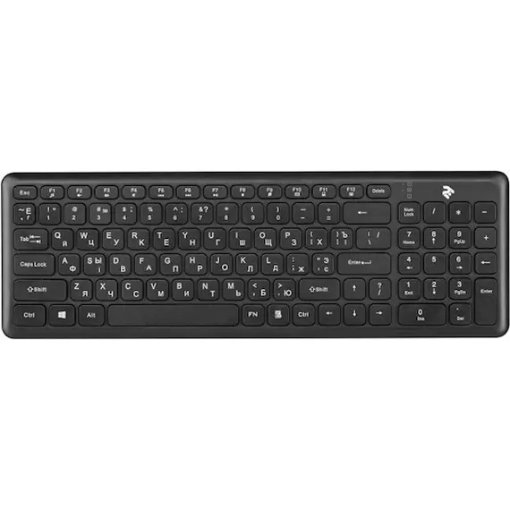 კლავიატურა 2E KS230WB, USB, Wireless Keyboard, Black  - Primestore.ge
