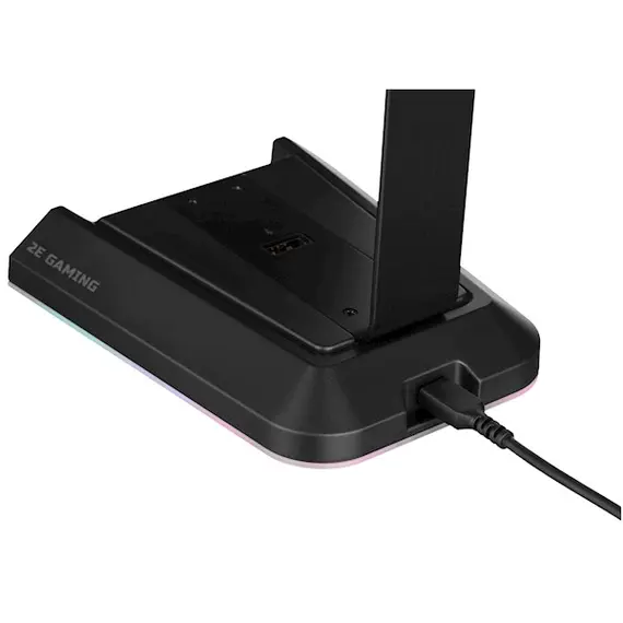 ყურსასმენის სადგამი 2E 2E-GST320UB Gaming 3in1 GST320 Headset Stand, RGB, USB, Black , 6 image - Primestore.ge