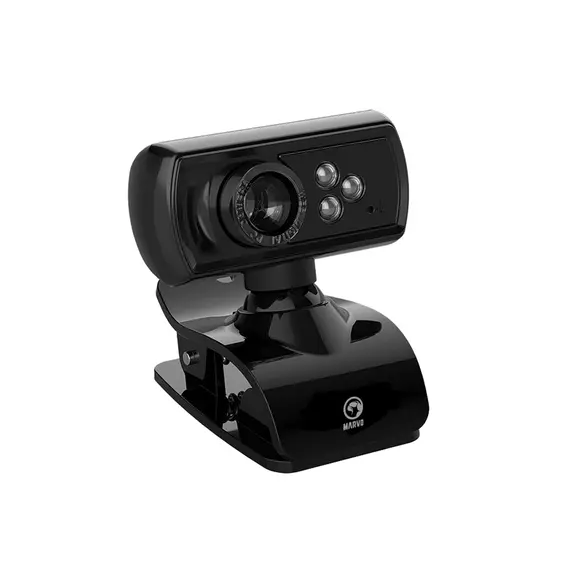 ვებკამერა Marvo MPC01 Webcam LED lights I Built-in Microphone I 1/4'' CMOS Sensor I 5MP HD 1080P  - Primestore.ge