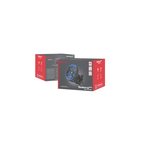 სათამაშო საჭე Genesis Seaborg 350 - Black/Blue , 8 image - Primestore.ge