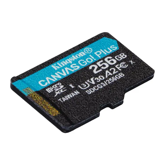 მეხსიერების ბარათი Kingston 256GB microSDXC C10 UHS-I U3 A2 R170/W90MB/s + SD  - Primestore.ge
