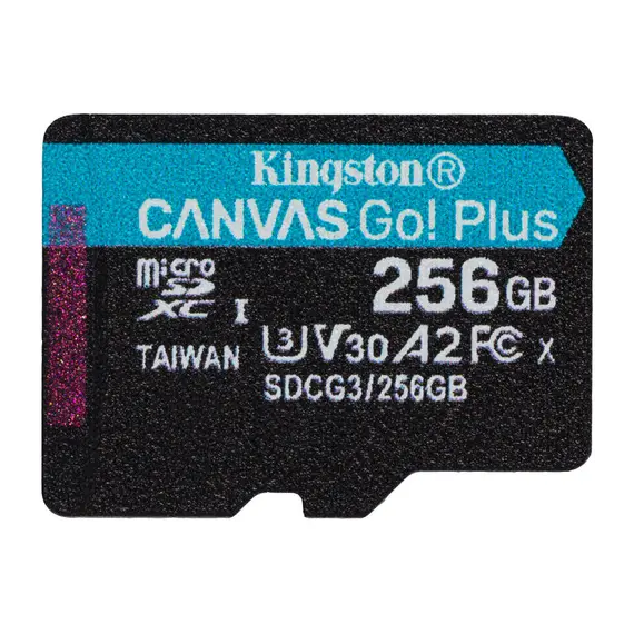 მეხსიერების ბარათი Kingston 256GB microSDXC C10 UHS-I U3 A2 R170/W90MB/s + SD , 2 image - Primestore.ge