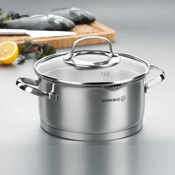 ორთქლის ქვაბი Korkmaz A1990 Casserole 16x8 cm / 1,6 Lt , 4 image - Primestore.ge