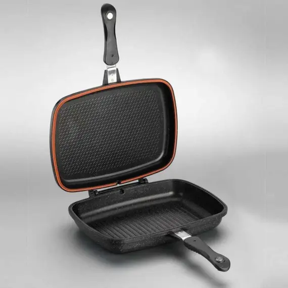 ტაფა KORKMAZ A1469 Duplo Grill Frypan 34x25x8cm , 2 image - Primestore.ge