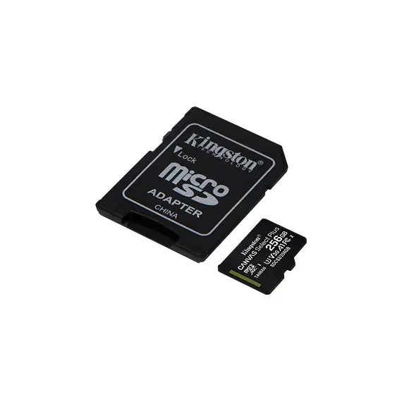 მეხსიერების ბარათი Kingston 256GB microSDXC C10 UHS-I R100/W85MB/s Canvas Select Plus + SD , 2 image - Primestore.ge