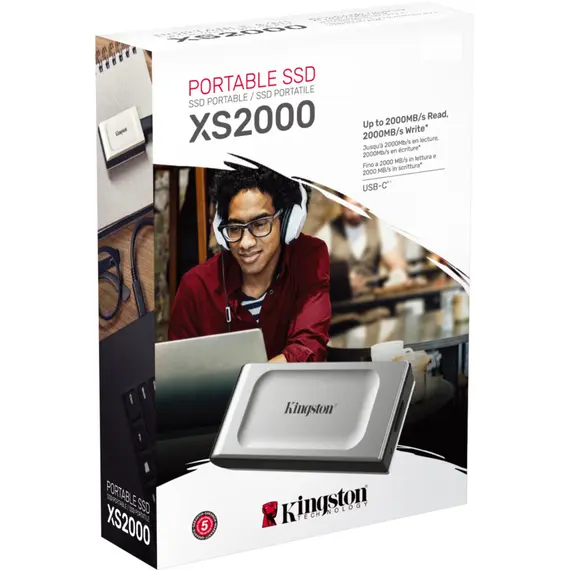 გარე მყარი დისკი Kingston SSD USB 3.2 Gen 2x2 Type-C XS2000 500GB , 5 image - Primestore.ge