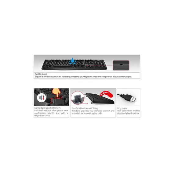 Keyboard Genius KB-117 RU USB Black GK-190022, 2 image