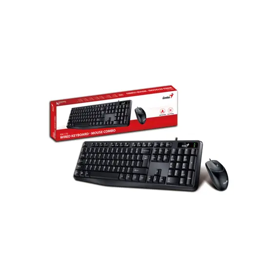 კლავიატურა და მაუსი Genius Keyboard + Mouse Combo RS2 KM-170 RU Black USB GK-21001  - Primestore.ge