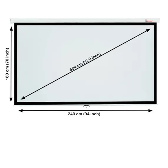 პროექტორის ელექტრო ეკრანი ALLSCREEN ELECTRIC PROJECTION SCREEN 240X180CM CMP-12043 HD FABRIC WITH REMOTE CONTROL DIAGONAL 120 INCH / 304 CM , 7 image - Primestore.ge