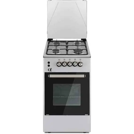 გაზქურა Oz OE 5040 IX OSE50X50X4 Coocker, 4Gas, Oven-Electric, 50x50x85, Silver, Top metal  - Primestore.ge