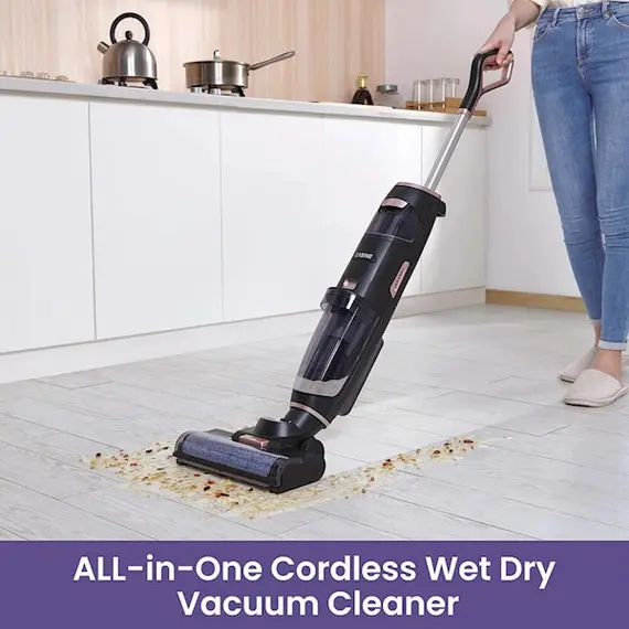 მტვერსასრუტი სველი წმენდით ILIFE W100 Cordless Wet&Dry Vacuum Cleaner and Mop,150W, 6000Pa, Black , 3 image - Primestore.ge