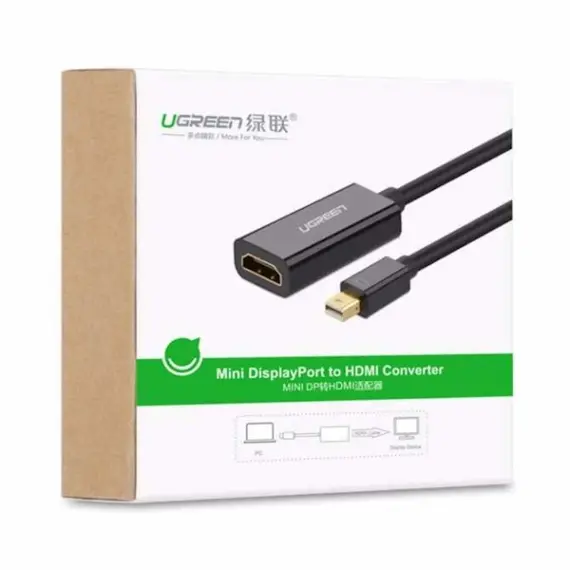 ადაპტერი UGREEN MD112 (40360) Mini DisplayPort to HDMI Adapter Mini DP Thunderbolt 2 HDMI Cable Converter for MacBook Air 13 Surface Pro 4 thunderbolt 4K , 4 image - Primestore.ge