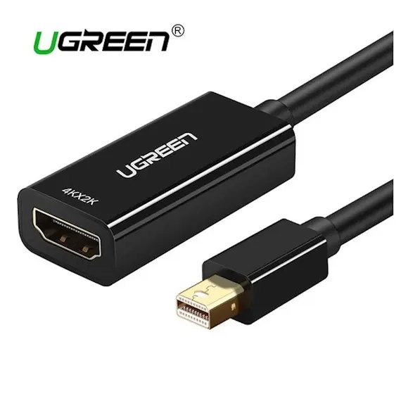 ადაპტერი UGREEN MD112 (40360) Mini DisplayPort to HDMI Adapter Mini DP Thunderbolt 2 HDMI Cable Converter for MacBook Air 13 Surface Pro 4 thunderbolt 4K  - Primestore.ge