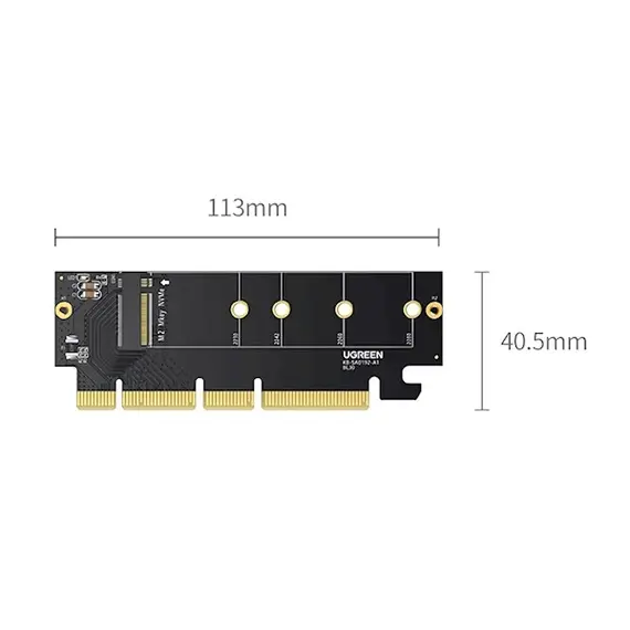 ადაპტერი Ugreen CM465 (30715), UGREEN PCIe 4.0(16×) to M.2 NVMe Expansion Card , 2 image - Primestore.ge