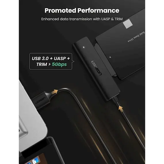 ადაპტერი UGREEN (70609) USB to SATA Adapter Cable for 2.5“ , 2 image - Primestore.ge