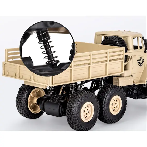 Slot machine JJRC Q69 2.4G Six-wheeled RC Military Truck Yellow, 3 image