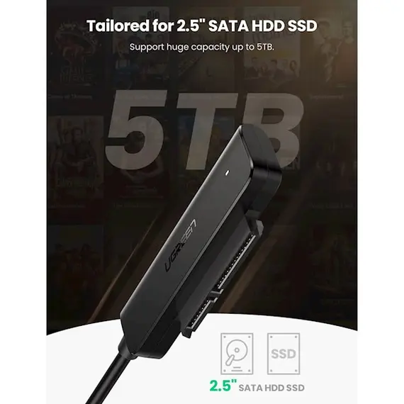 ადაპტერი UGREEN (70609) USB to SATA Adapter Cable for 2.5“ , 3 image - Primestore.ge