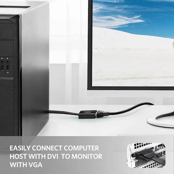 ვიდეო ადაპტერი UGREEN MM108 (40259) 1080P Active DVI-D 24+1 to VGA Adapter DVI to VGA , 5 image - Primestore.ge