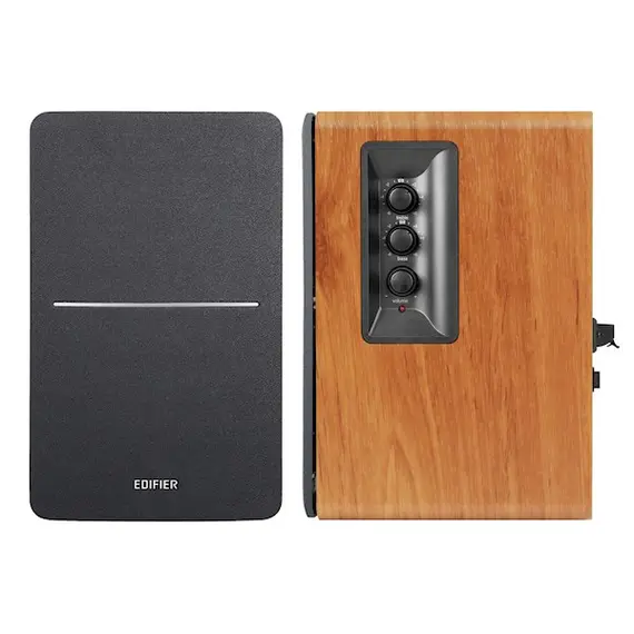 სტუდიური მონიტორი Edifier R1280Ts Active 2.0 Bookshelf Speaker Set, 42W RMS, Brown , 2 image - Primestore.ge