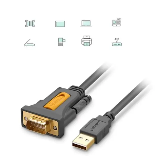 ადაპტერი UGREEN CR104 (20222) USB to DB9 RS232 Adapter Cable 2m , 5 image - Primestore.ge