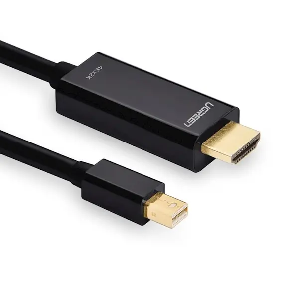 HDM კაბელი UGREEN MD101 (20848) mini DP male to HDMI cable black/ 1.5M Mini Display to HDMI , 3 image - Primestore.ge